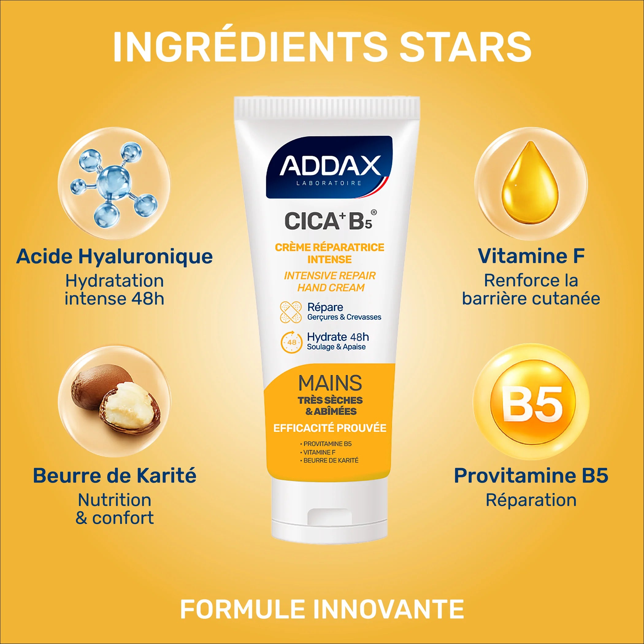 ✋🩹 CICA + B5® – Crème Réparatrice Intense Mains (50 ml)