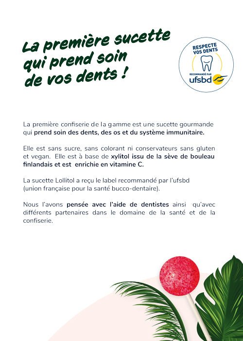 🍍 Lollitol - Sucettes SANS SUCRES Goût multiples 🍭✨ ( achat minimum de 25 Sucettes ) - CBF Medical