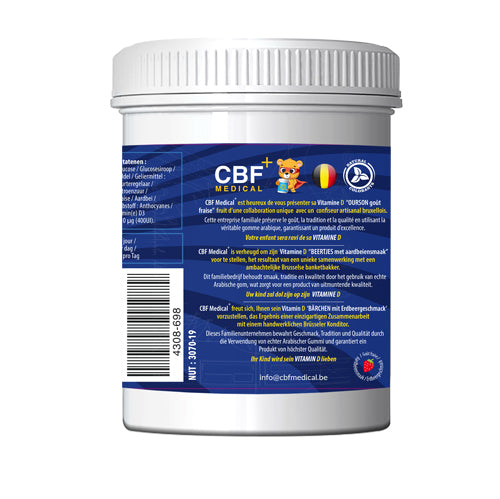 Vitamine D3 Beren - 150 Beren π Aardbeiensmaak π - 150 Beren