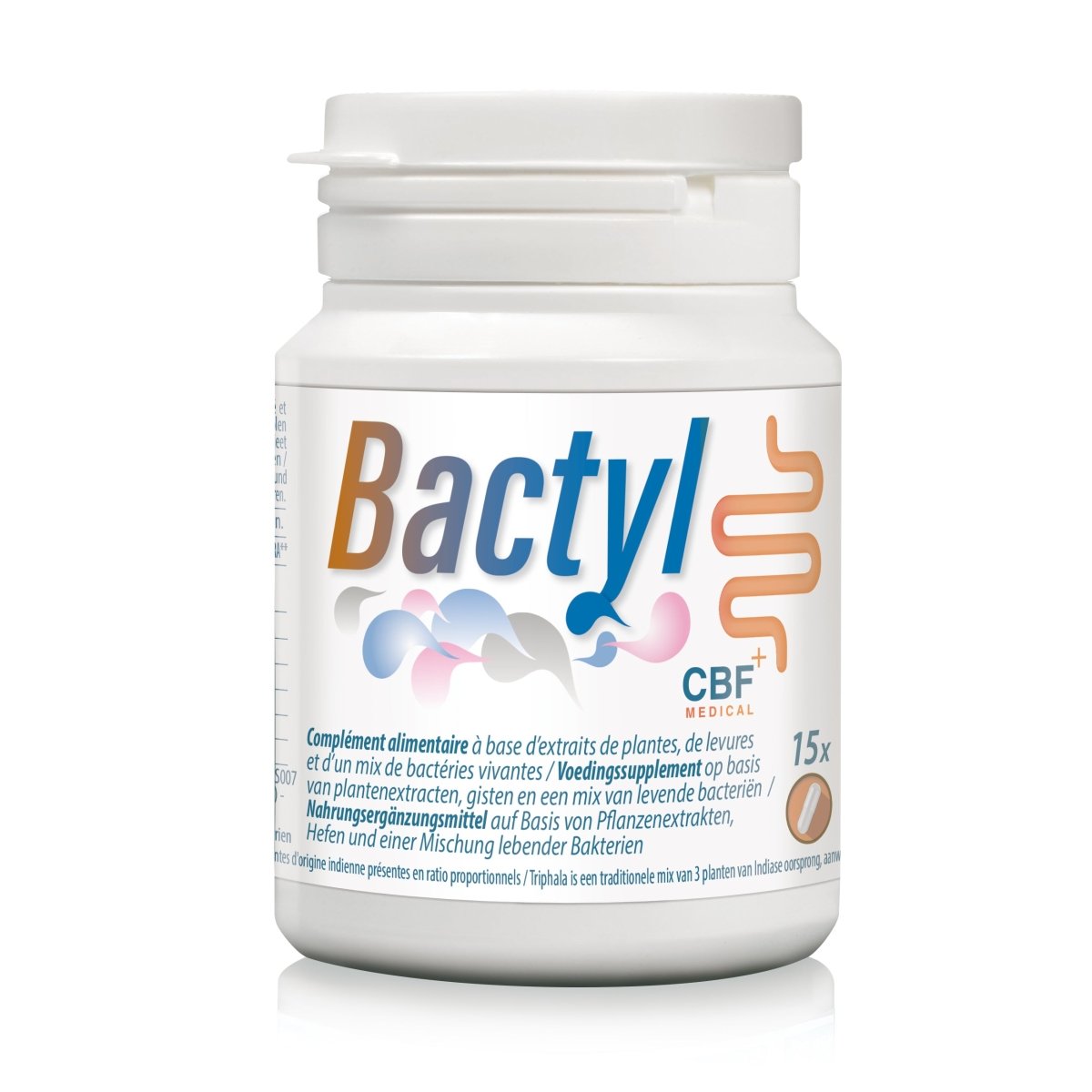🌿 Bactyl - Complément Probiotique , pré - biotique +Tannate de gélatine 🌱✨ - 15 gélules - CBF Medical