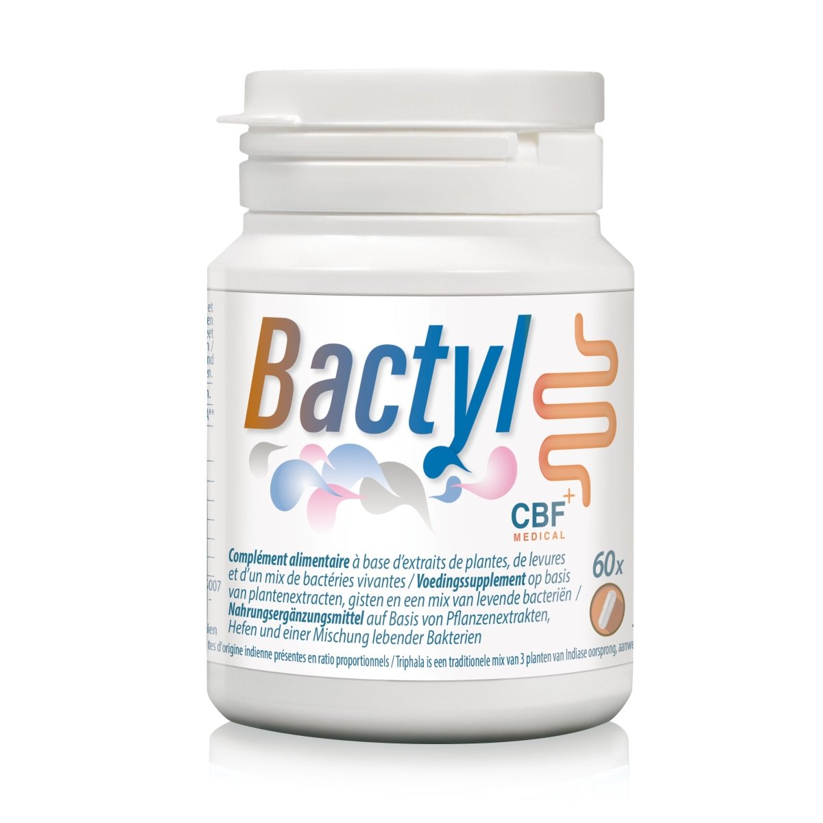 🌿 Bactyl - Complément Probiotique , pré - biotique +Tannate de gélatine 🌱✨ - 60 gélules - CBF Medical