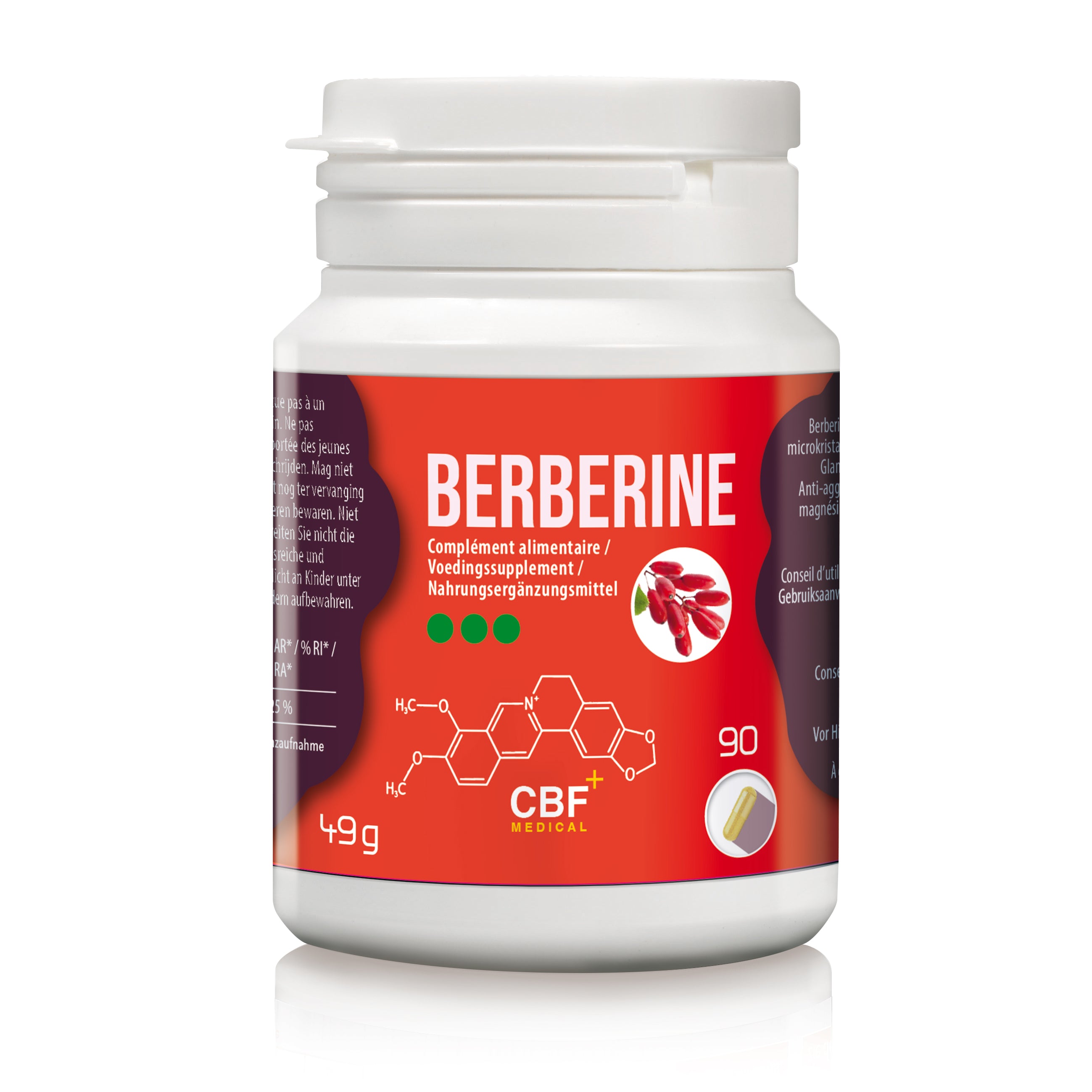 🌿 Berbérine CBF – 500 mg | Confort digestif & équilibre intestinal - 90 gélules