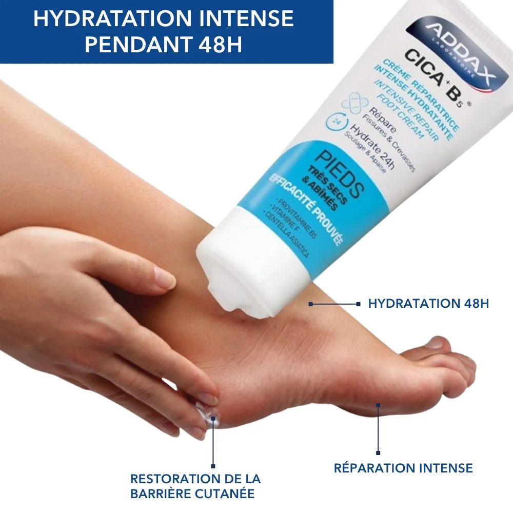 🦶🛡️🧴 CICA + B5® – Crème Réparatrice Intense Pieds (50 ml)