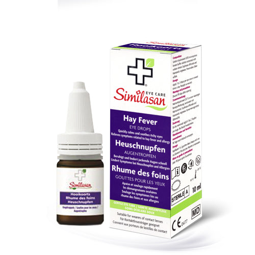 👁️ Similasan - Gouttes Ophtalmiques Rhume des Foins 🌿✨ – Enrichies à l’acide hyaluronique