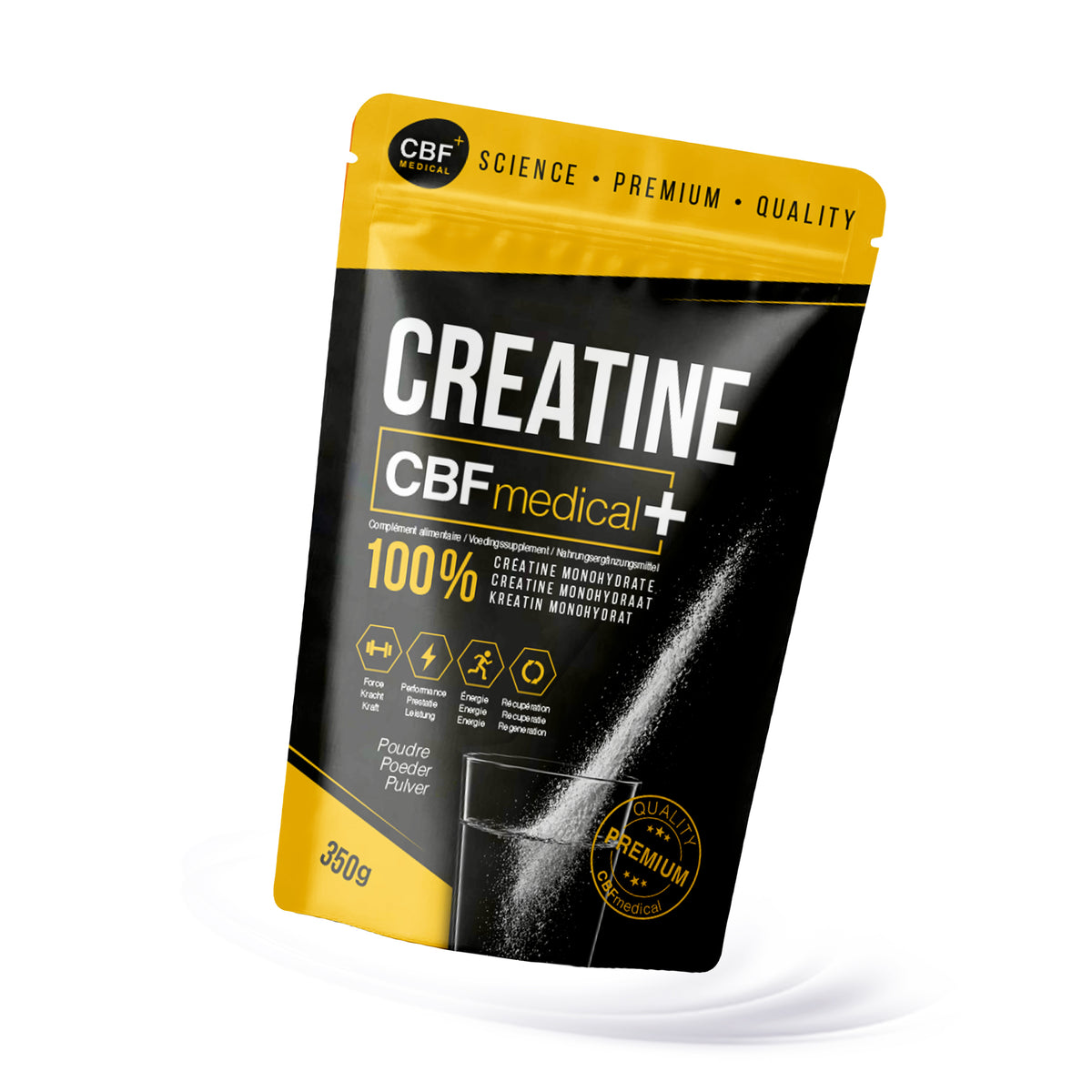 ⚡ Créatine CBF Medical+ – 100 % Créatine Monohydrate – 350 g