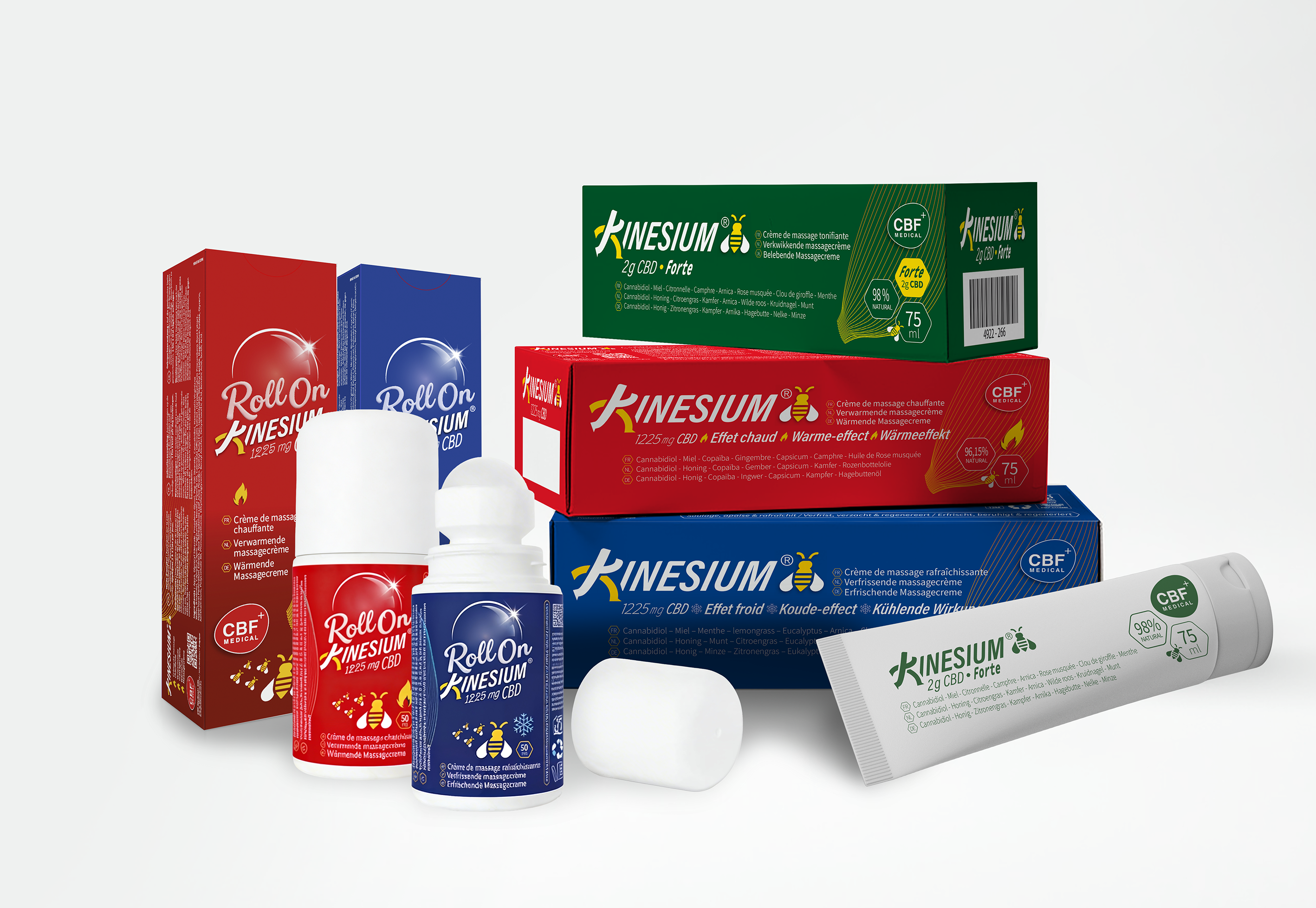 🔥 Roll On / Kinesium® effet chaud - Crème de Massage (50 ml) 🌿