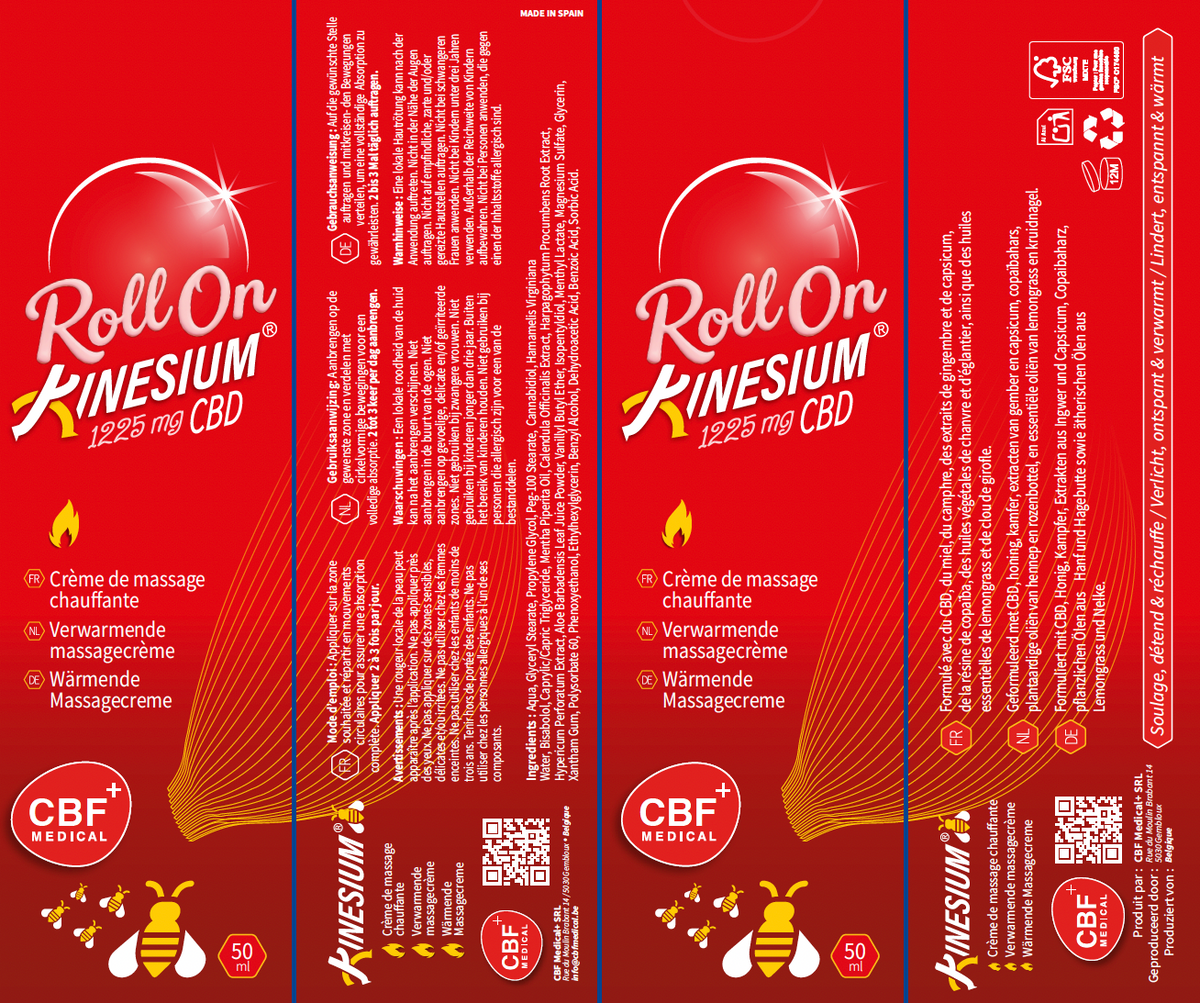 🔥 Roll On / Kinesium® effet chaud - Crème de Massage (50 ml) 🌿