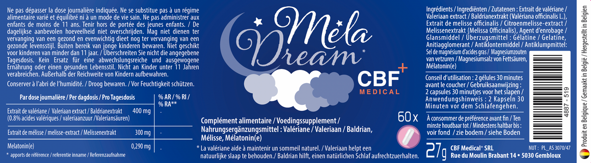 đŽ Mela dream âą Extrait de ValĂ©riane - 60 GĂ©lules âš đ