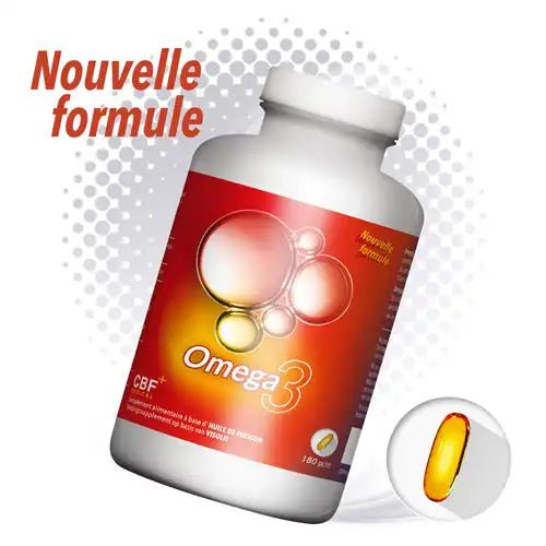 🐟 Omega 3 - Complément Alimentaire à base d'Huile de Poisson 🌟 180 softgels - CBF Medical