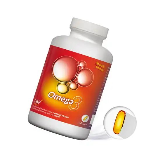 🐟 Omega 3 - Complément Alimentaire à base d'Huile de Poisson 🌟 180 softgels - CBF Medical