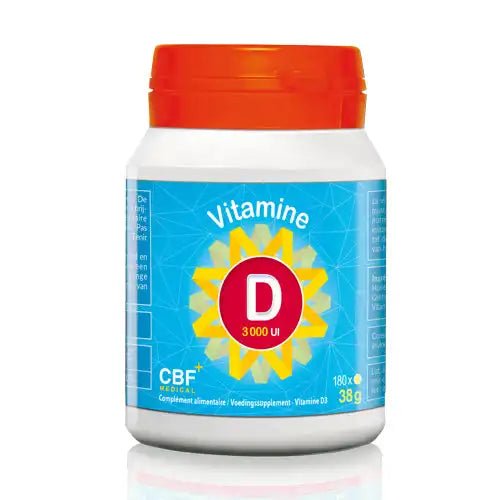 🌞 Vitamine D3 3.000 UI Softgel - 180 Gélules 💪 - CBF Medical