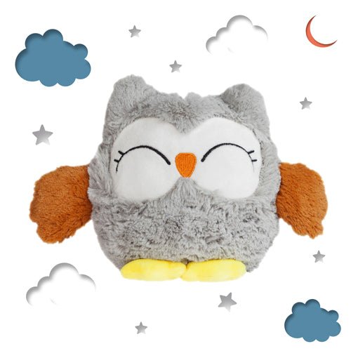 Peluche bouillotte - Chouette Grise - CBF Medical