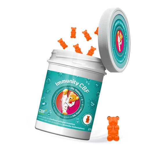Gommes immunity - 🍊 Goût orange - 60 🧸 oursons - CBF Medical