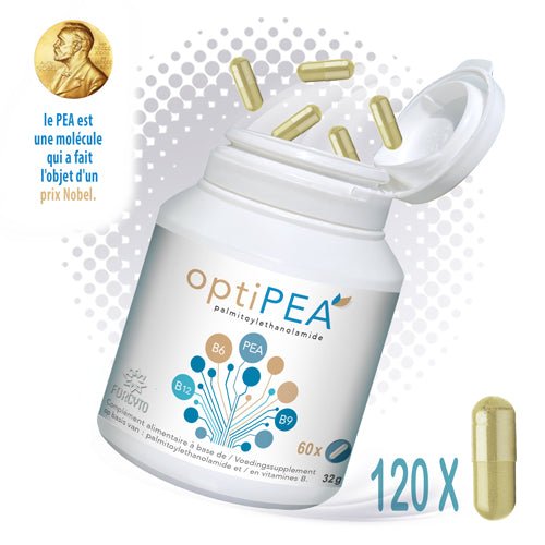 🌿 OptiPEA - Complément Alimentaire à base de PEA ✨ - 120 Gélules - CBF Medical