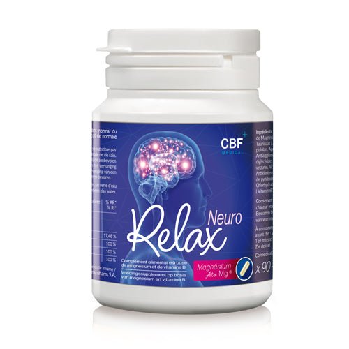 đȘ Neuro - relax âą MagnĂ©sium ATA - 90 GĂ©lules âš - CBF Medical