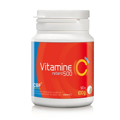 🍊 Vitamine C - Retard - 500 mg - 90 Gélules 🌟 - CBF Medical