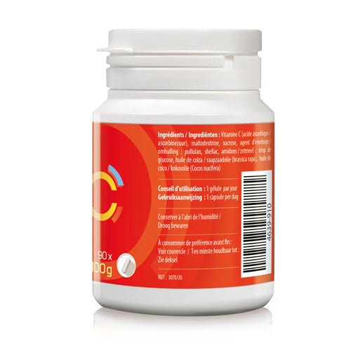 🍊 Vitamine C - Retard - 500 mg - 90 Gélules 🌟 - CBF Medical
