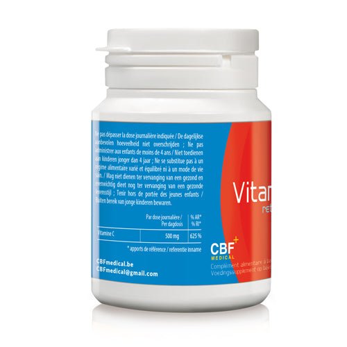 🍊 Vitamine C - Retard - 500 mg - 90 Gélules 🌟 - CBF Medical