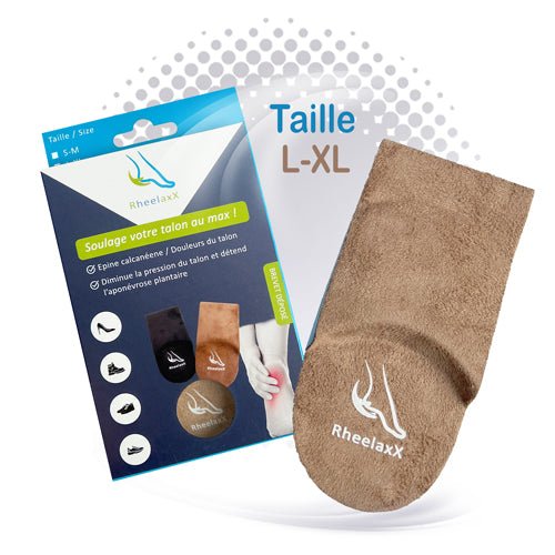 👣 Rheelaxx - Semelle - STOP à la douleur au talon - Taille : L - XL / 42 - 46 - Brun - Prix Top - Santé 2024 - CBF Medical