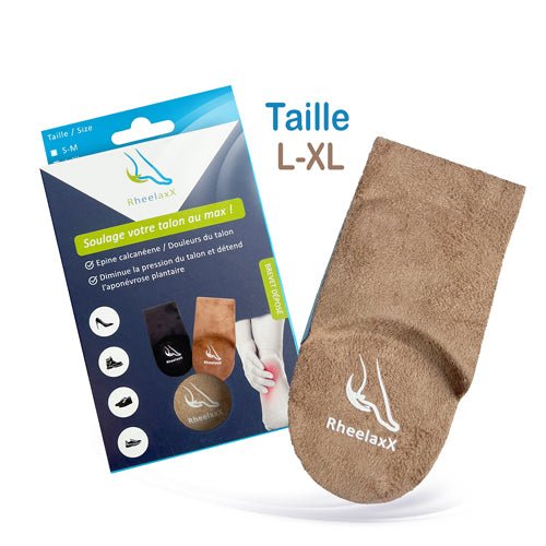 👣 Rheelaxx - Semelle - STOP à la douleur au talon - Taille : L - XL / 42 - 46 - Brun - Prix Top - Santé 2024 - CBF Medical