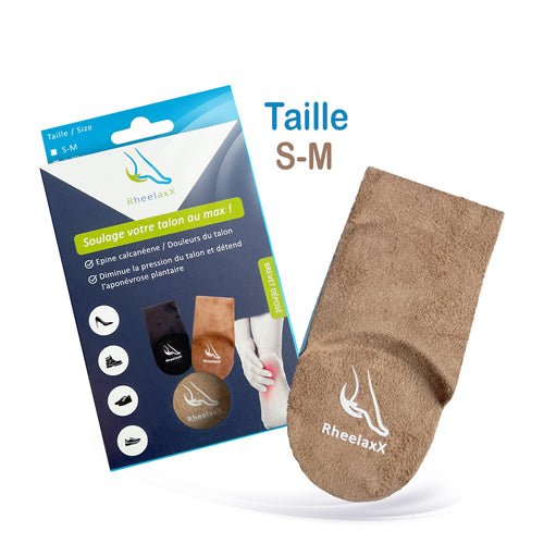 👣 Rheelaxx - Semelle - STOP à la douleur au talon - S - M / 36 - 41 - Brun - Prix Top - Santé 2024 - CBF Medical