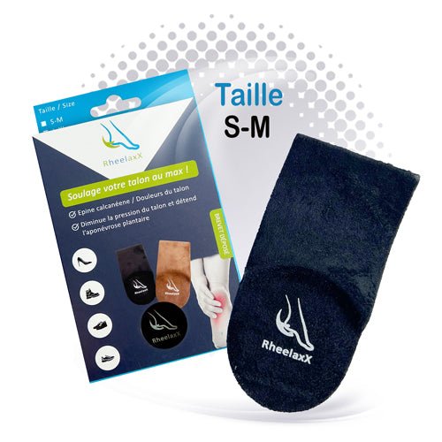 👣 Rheelaxx - Semelle - STOP à la douleur au talon - Taille : S - M / 36 - 41 - Noir - Prix Top - Santé 2024 - CBF Medical