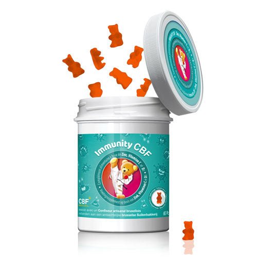 Gommes immunity - 🍊 Goût orange - 60 🧸 oursons - CBF Medical