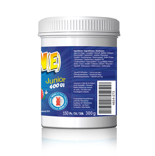 Vitamine D3 Beren - 150 Beren 🌞 Aardbeiensmaak 🍓 - 150 Suikervrije Beren