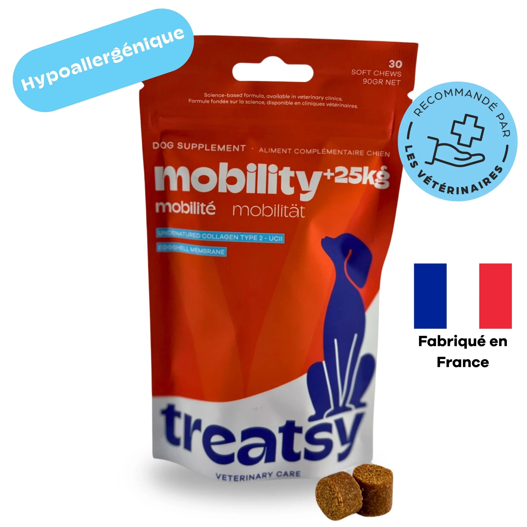 🐕 Treatsy Mobility – Smakelijke voedingssupplementen voor actieve of oudere honden 🦴💪