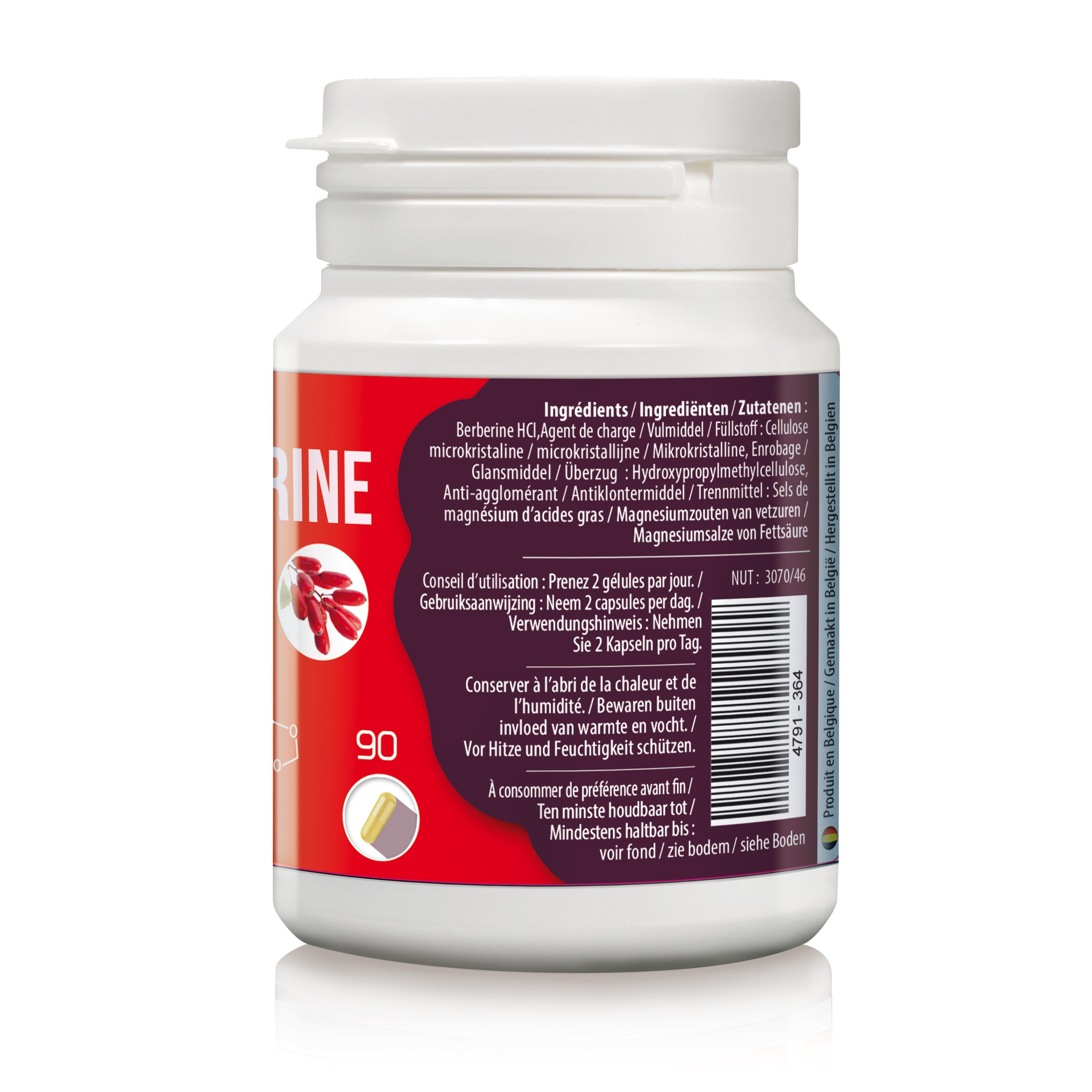 🌿 Berbérine CBF – 500 mg | Confort digestif &amp; équilibre intestinal - 90 gélules