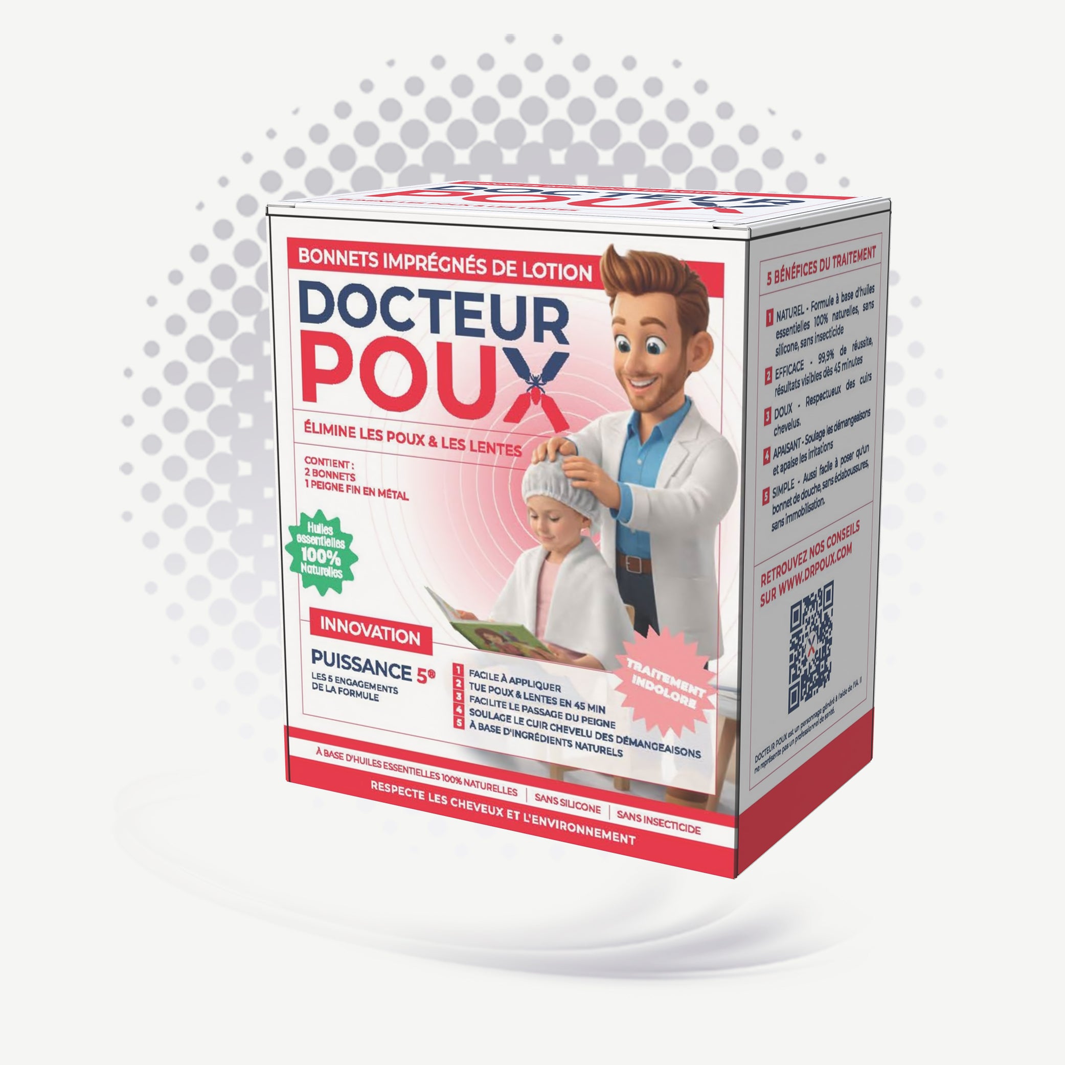 🧢 Bonnet anti-poux + peigne – Docteur Poux