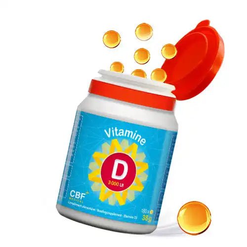 🌞 Vitamine D3 3.000 UI Softgel - 180 Gélules 💪 - CBF Medical