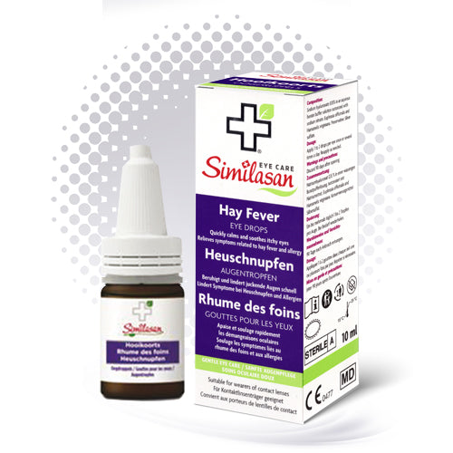 👁️ Similasan - Gouttes Ophtalmiques Rhume des Foins 🌿✨ – Enrichies à l’acide hyaluronique