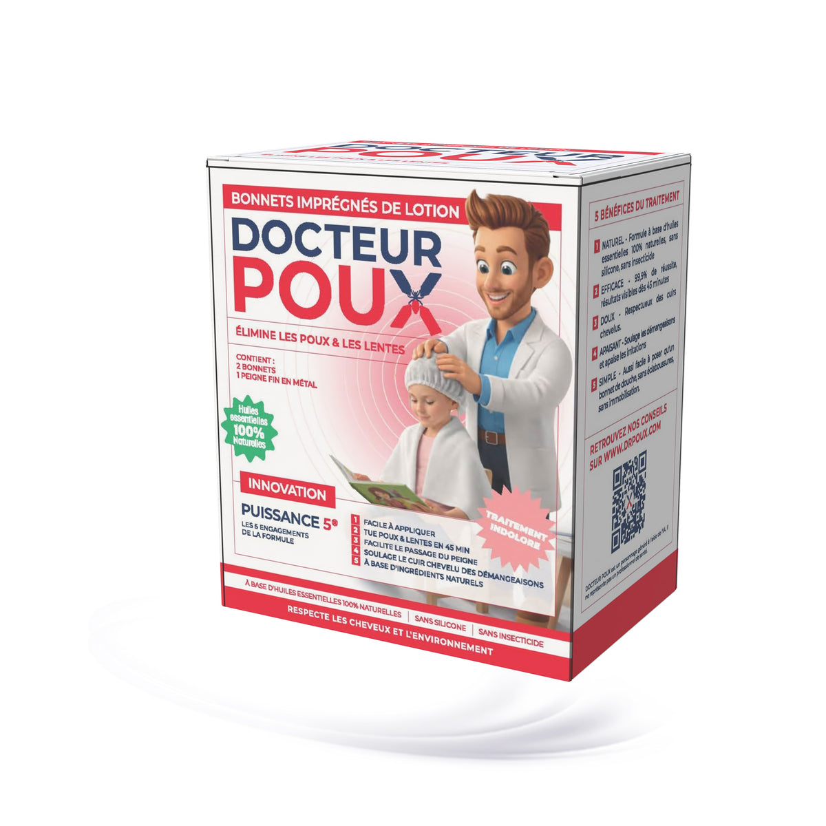 🧢 Bonnet anti-poux + peigne – Docteur Poux