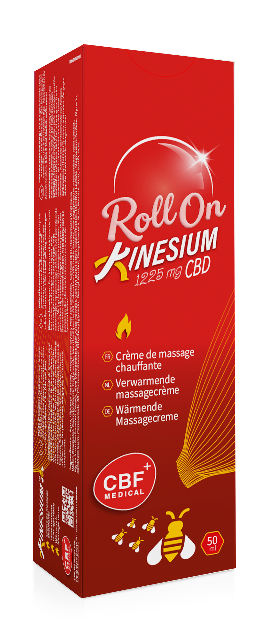🔥 Roll On / Kinesium® effet chaud  - Crème de Massage (50 ml) 🌿