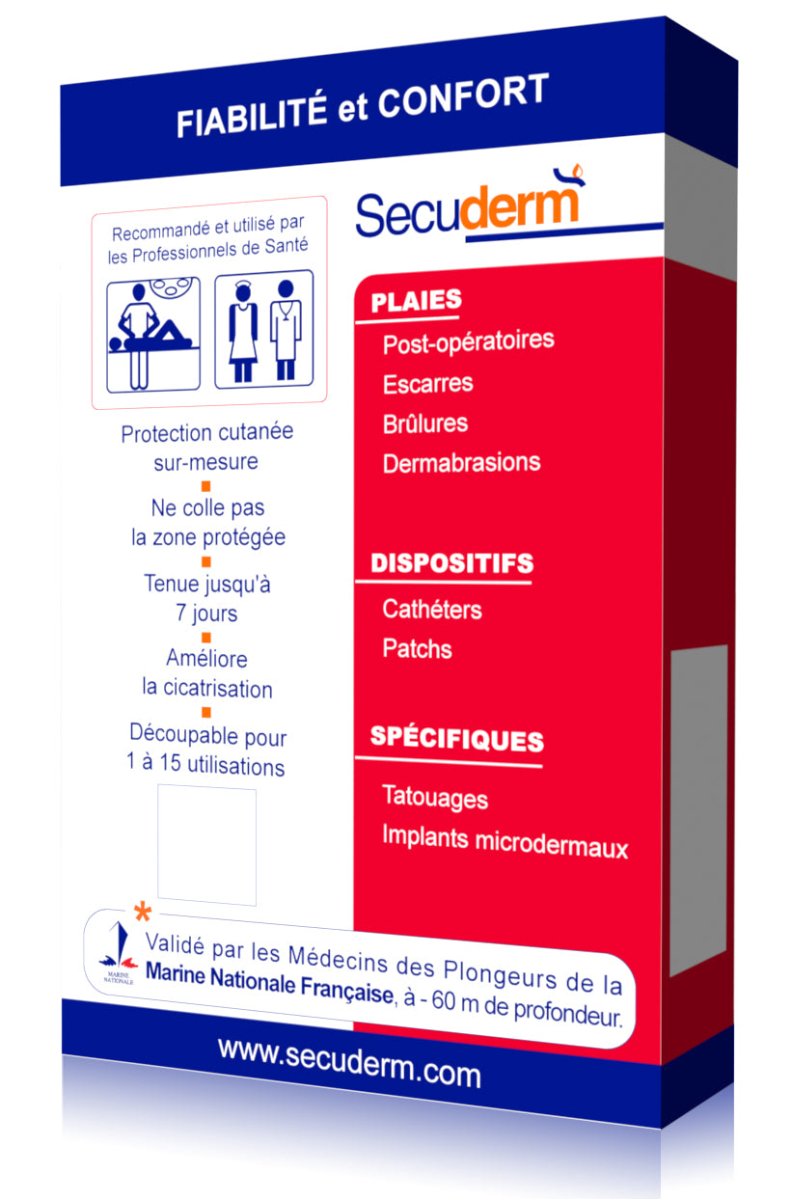 💧 Secuderm - Taille XL (20x50cm) - Pansement Étanche 100% Protecteur 🛡️ - CBF Medical