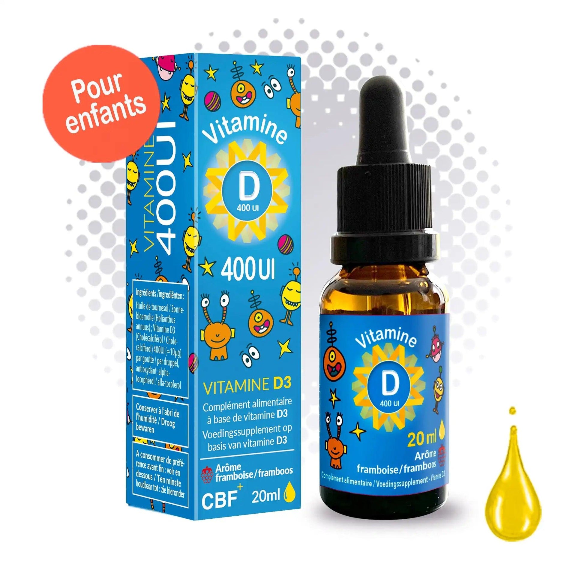 🌞 Vitamin D3 400 IE – 700 Tropfen – 20 ml – Mit Tropfpipette 💧