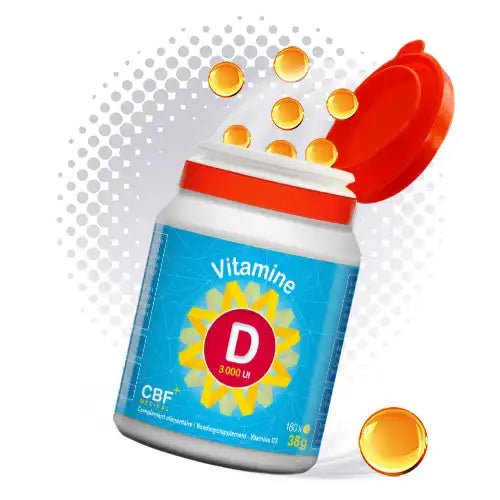 🌞 Vitamine D3 3.000 UI Softgel - 180 Gélules 💪 - CBF Medical